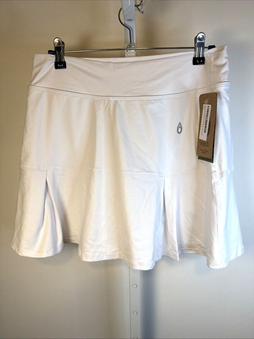 NEW Women's White Pleated Dona Joe Skort Skirt XL $65 Pickleball Vacation Athlet